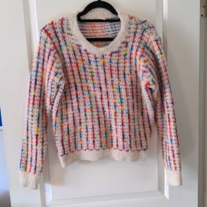 Rainbow Striped Knit Sweater